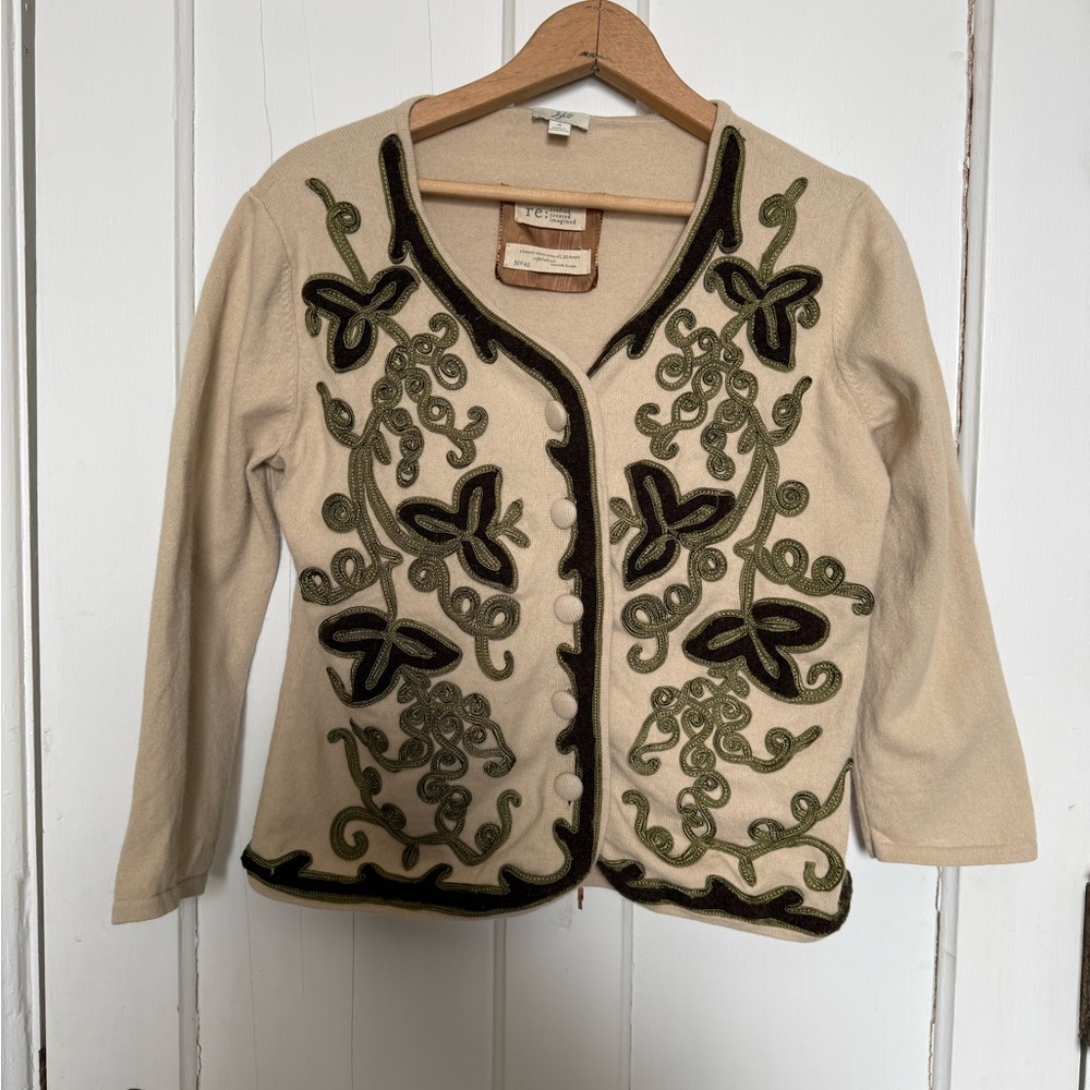 J.Jill Re: Embroidered Cardigan S